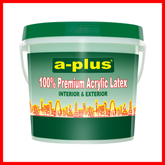 A-PLUS 100% PREMIUM ACRYLIC LATEX INTERIOR & EXTERIOR PAINTS 4L